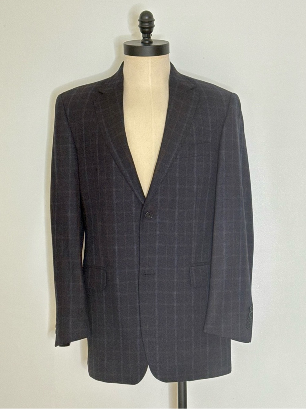 Tommy Hilfiger Navy Windowpane Sport Coat